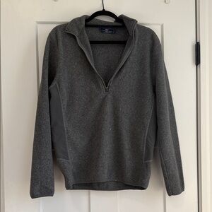 Vineyard Vines Charcoal Zip-Up Sweater